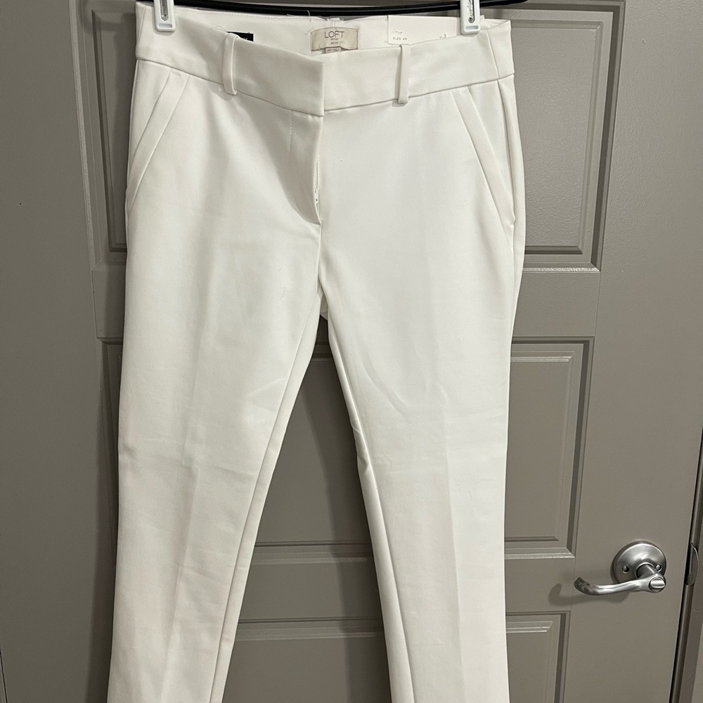 NWT. LOFT White Dress Pants